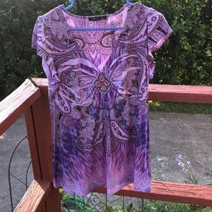 Women’s top with rhinestone embellishments